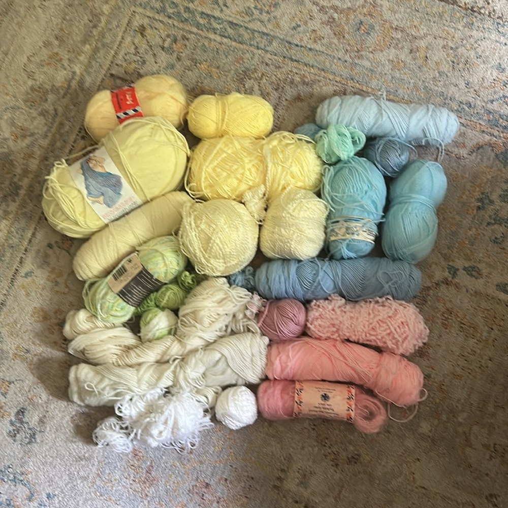 Assorted Pastel Baby Yarn Bundle